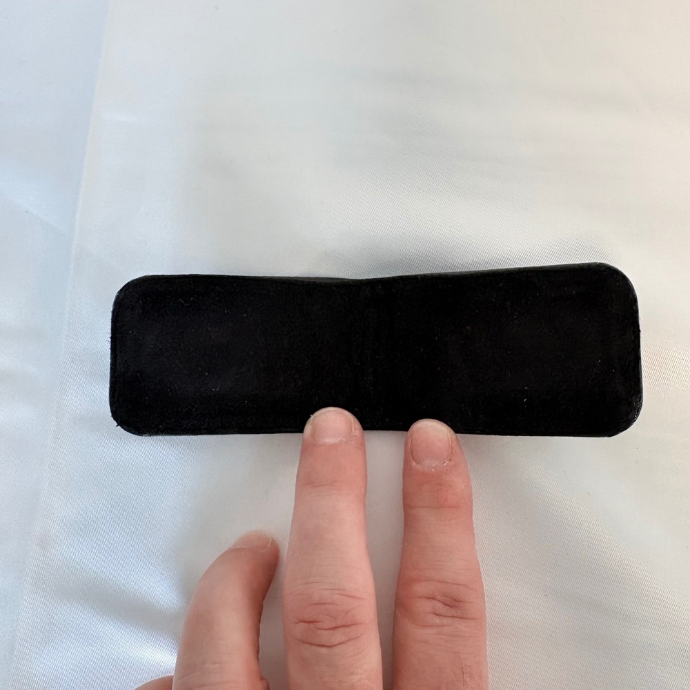 Black Crocodile Embossed Leather Magnetic Money Clip Slim Minimalist OLD MONEY - Picture 4 of 7